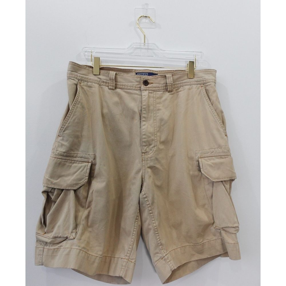 Polo Ralph Lauren Shorts 34 Khaki Cargo Casual Cotton‎ Tactical Military Utility